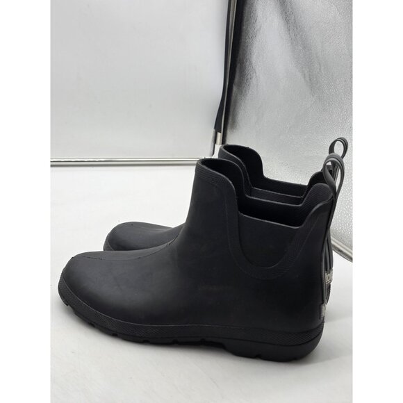 totes Everywear Boots Womens Size 8 Black Waterproof Rain Chelsea Rubber Ankle - Picture 4 of 10